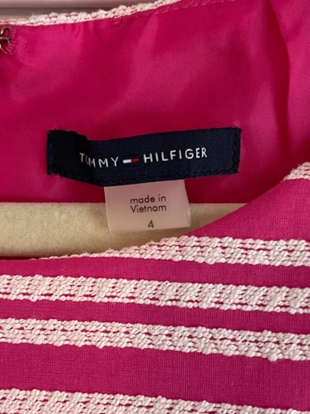 Tommy Hilfiger Pink and White Striped Sleeveless Dress - Picture 2 of 8